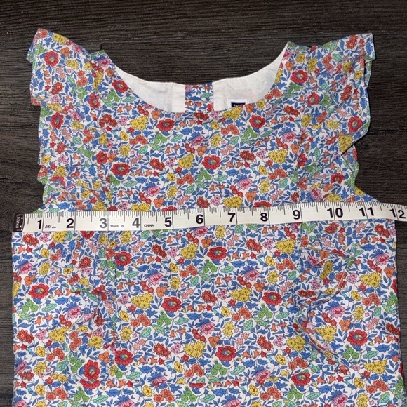 Janie and Jack Liberty Favorite Flowers Ruffle Trim Romper Size 6 Red/Yellow - Picture 8 of 11